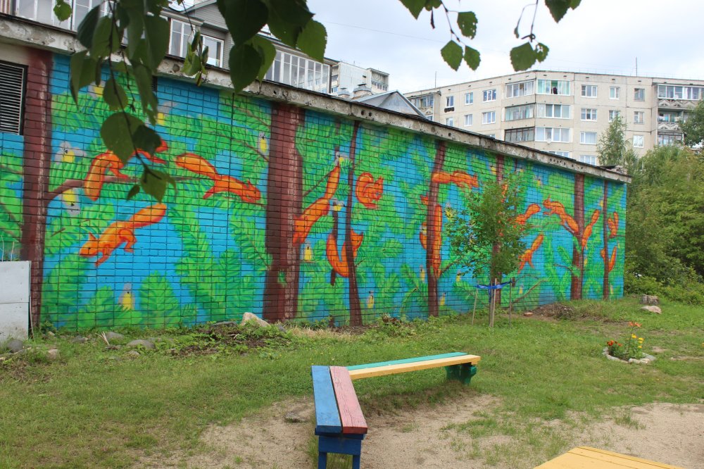 В Петрозаводске продолжается реализация яркого проекта "Граффити"